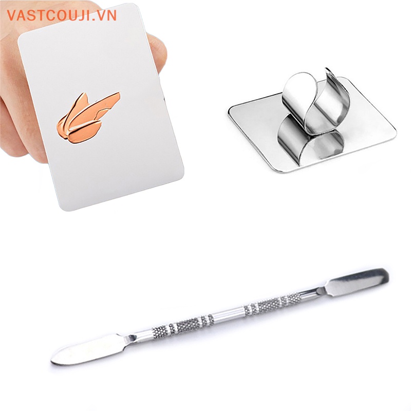 Bộ Bảng Trộn Màu Trang Điểm Móng Tay Bằng Thép Không Gỉ VASTJI