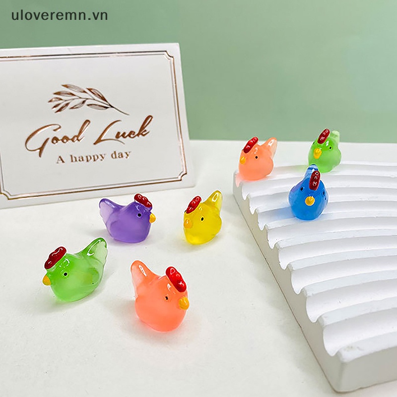 Set 5 Tượng Gà Con 3D Phát Sáng Trong Bóng Tối Trang Trí