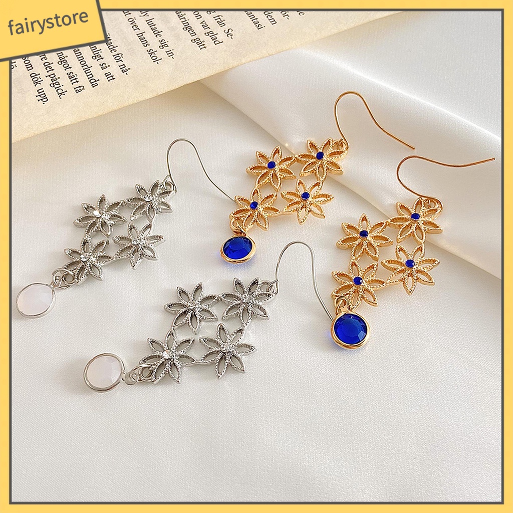 1 Cặp Bông Tai Móc Hình Hoa Rỗng Phong Cách Bohemian