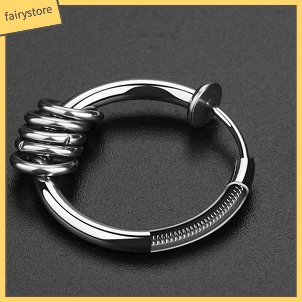 1 Khuyên Tai Tròn Unisex Không Cần Xỏ Lỗ Dùng Hàng Ngày