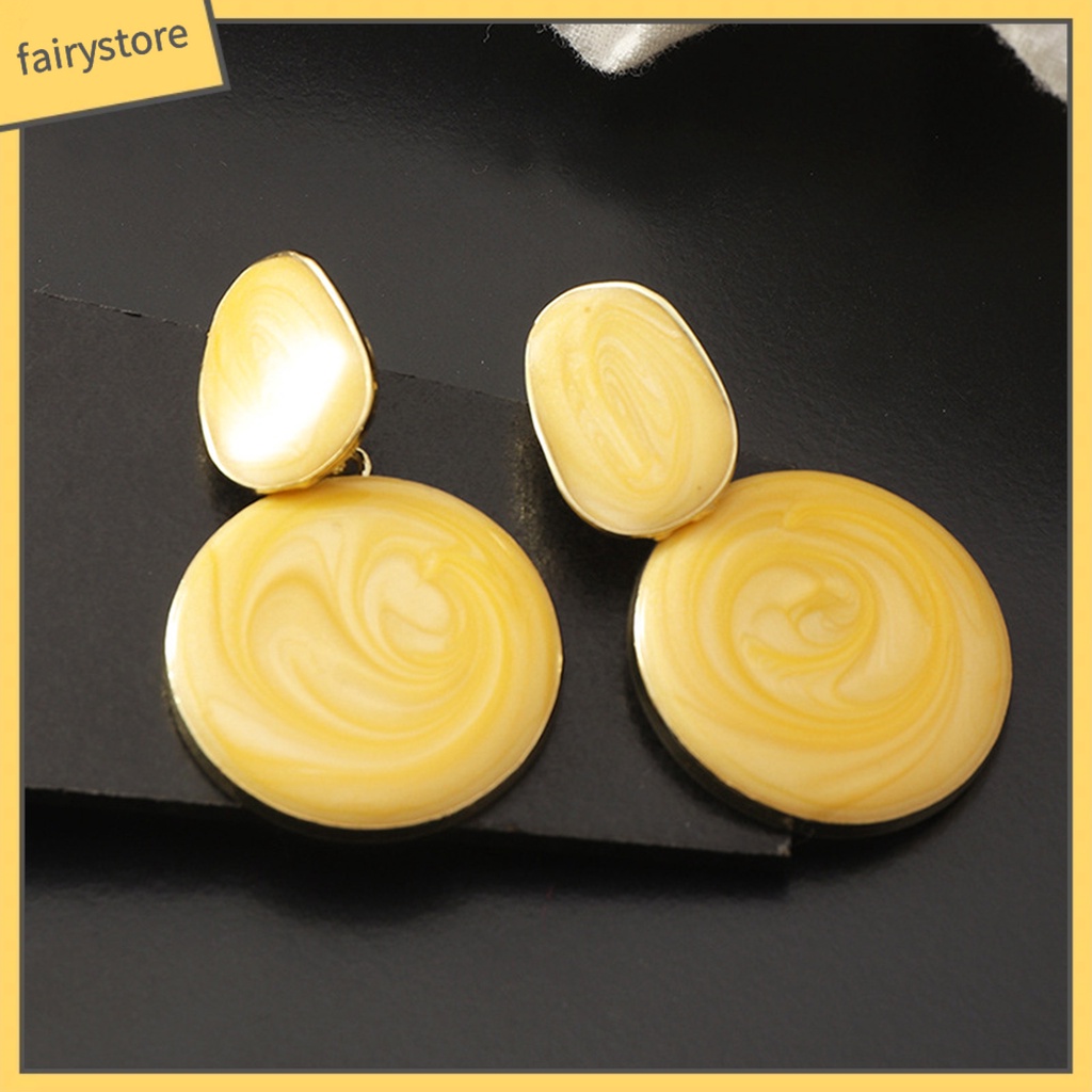 1 Đôi Bông Tai Hình Học Tua Rua Gọn Nhẹ Không Phai Màu Thời Trang Dự Tiệc