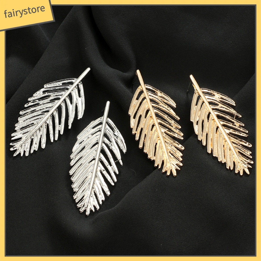 Bông Tai Hình Chiếc Lá Phong Cách Vintage Dành Cho Nữ