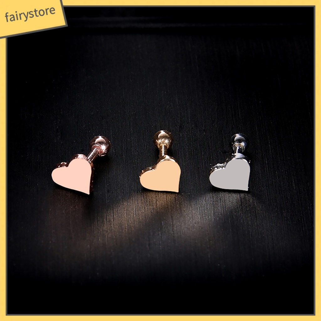 1 Bông Tai Hợp Kim Hình Trái Tim Trang Trí Lễ Hội