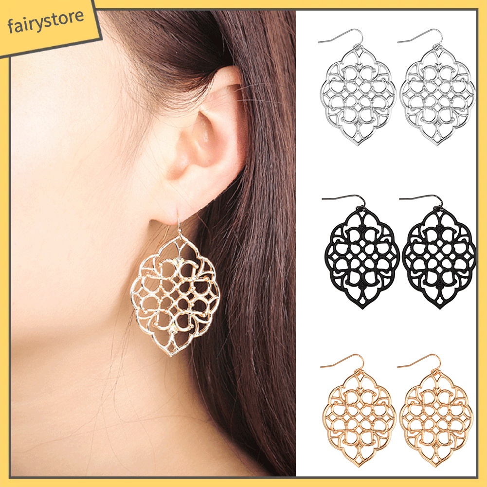 Bông Tai Hình Tròn Rỗng Thời Trang Dành Cho Nữ