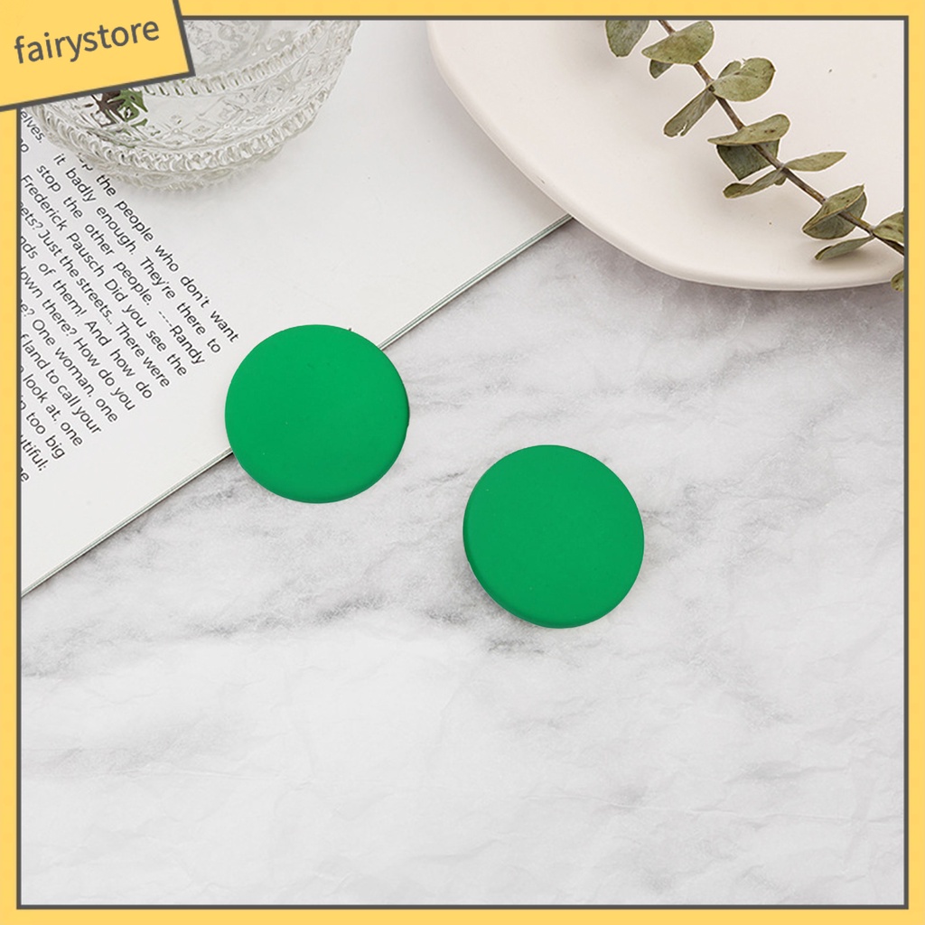 1 Đôi Bông Tai Hình Tròn Lớn Màu Kẹo Ngọt Thời Trang Dành Cho Nữ