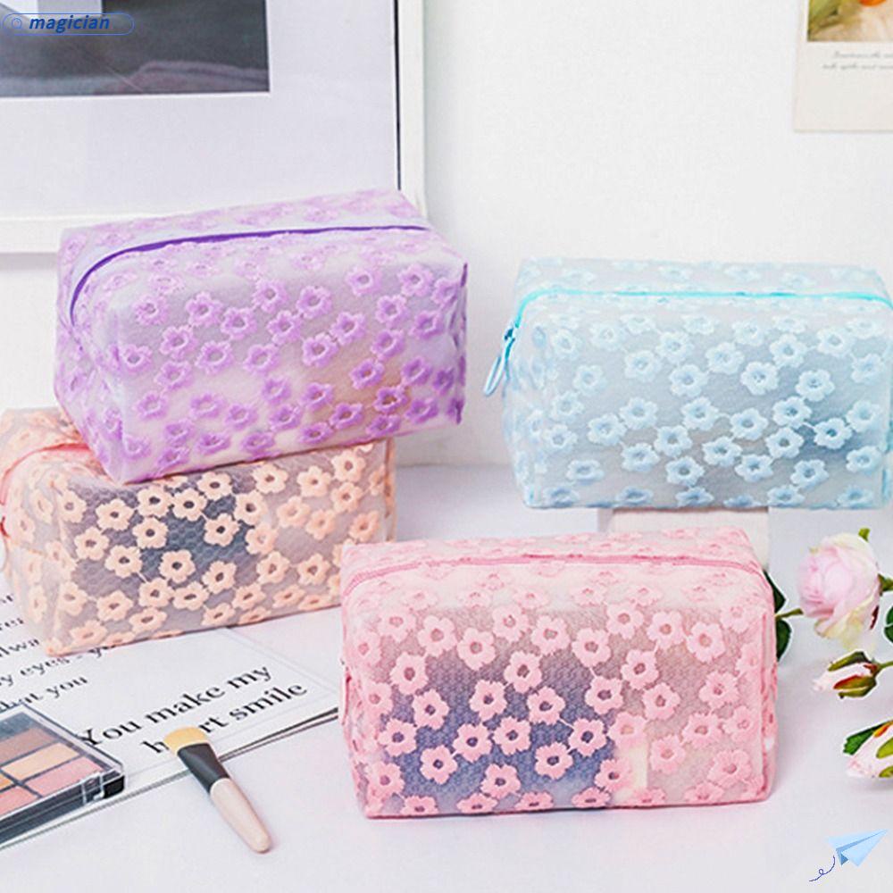 Túi Đựng Đồ Trang Điểm Họa Tiết Hoa Xinh Xắn Tiện Dụng Khi Đi Du Lịch