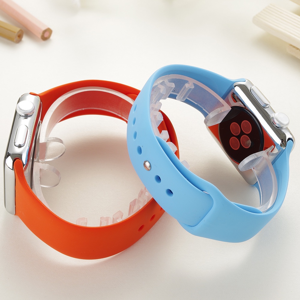 Dây Đeo Silicone Nhiều Màu 44mm 45mm 41mm 40mm 38mm 42mm Cho IWatch Serie 6 5 SE 7 8 Ultra 49mm