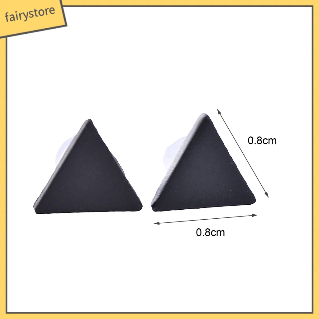 1 Đôi Bông Tai Hình Tam Giác Bằng Hợp Kim Phong Cách Punk Thời Trang