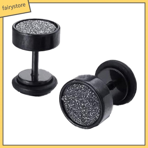 Khuyên Tai Bằng Thép Không Gỉ Màu Đen Thời Trang Unisex