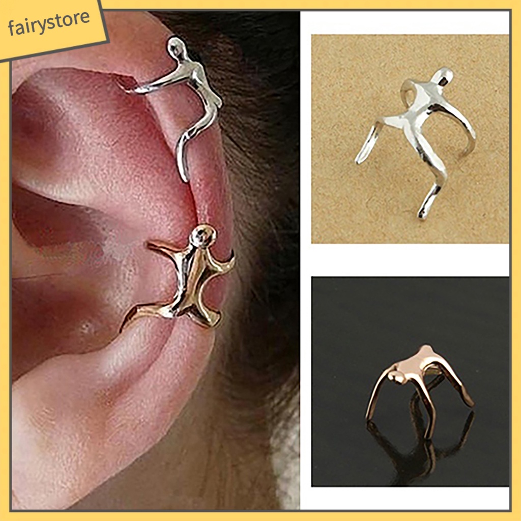 1 Khuyên Kẹp Vành Tai Hình Người Nhỏ Không Xỏ Lỗ Dành Cho Nữ