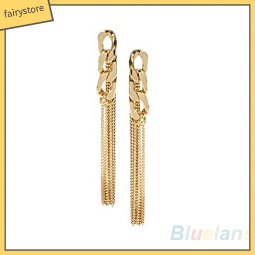 Bông Tai Dáng Dài Phối Tua Rua Phong Cách Retro Thời Trang Dự Tiệc Cho Nữ