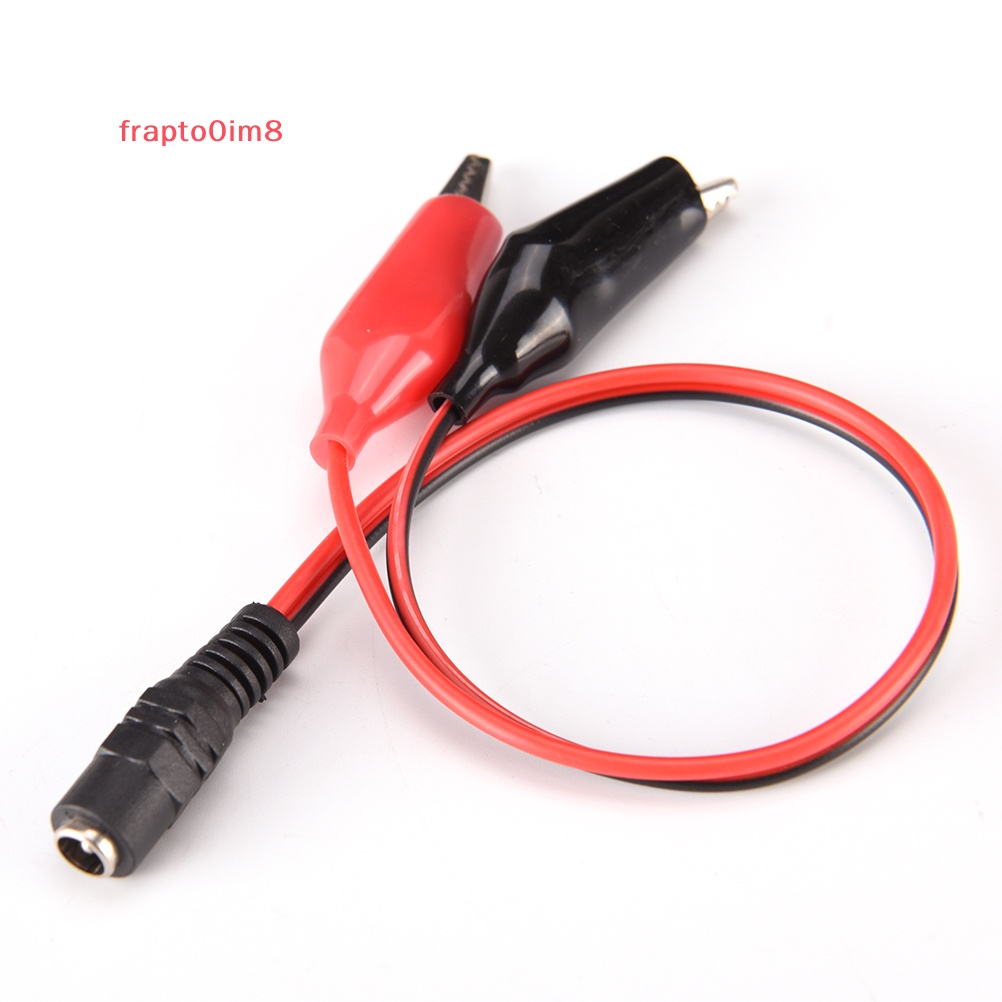 Nóng bán DC 5.5mm x 2.1mm DC nữ/nam Jack nối với 2 Alligator Clip cáp điện một mới