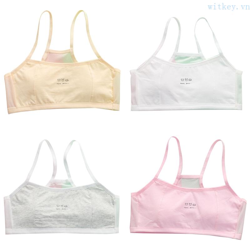 Áo Lót Lưới Không Gọng In Hình Thú Hoạt Hình Dễ Thương Thời Trang Mùa Hè Cho Tuổi Teen