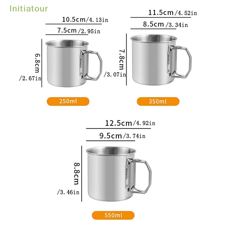 Cốc Uống Nước Bằng Thép Không Gỉ Có Thể Gấp Gọn Tiện Dụng