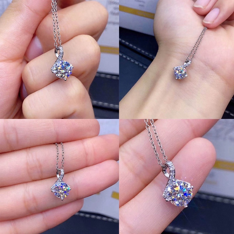 Ygt Vòng cổ Mạ Bạc Đính Đá Zircon Đơn Giản Thời Trang Dành Cho Nữ