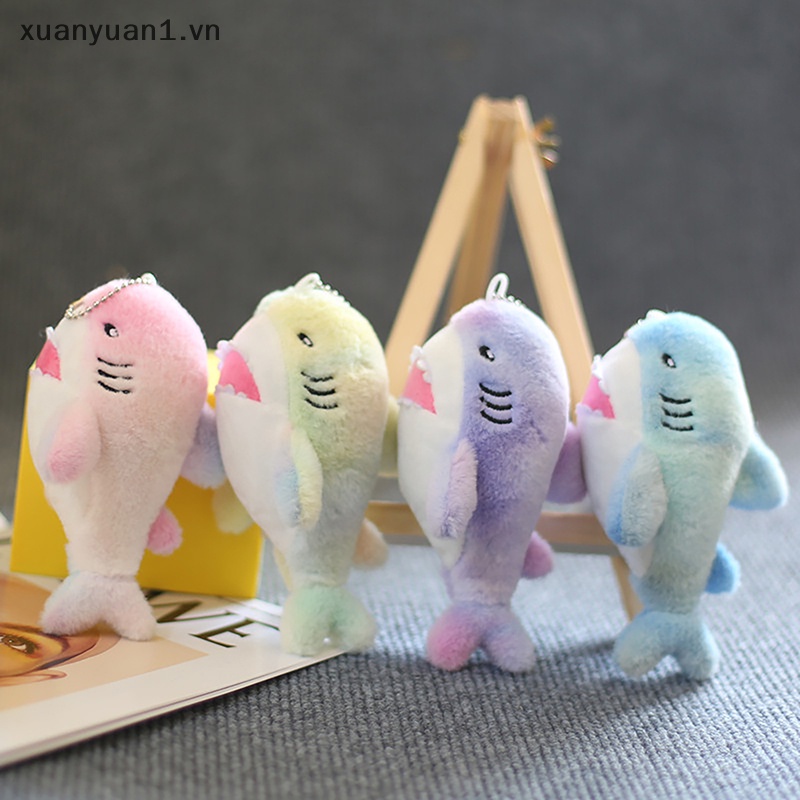 Móc Khóa Hình Cá Mập Nhồi Bông 12CM Dễ Thương