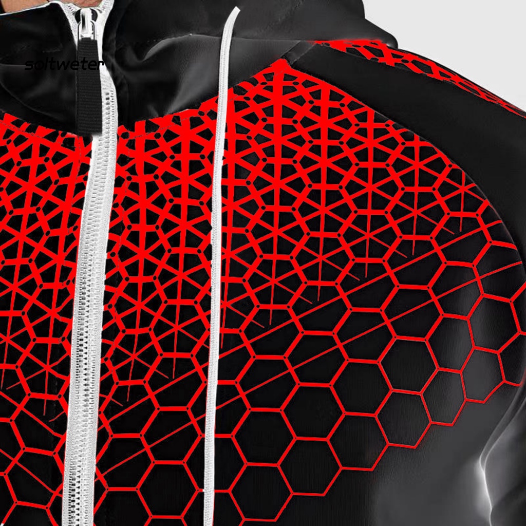 St Áo Khoác Cotton Pha Có Mũ Trùm In Họa Tiết Mịn Màng Thoải Mái Mùa Thu Cho Nam