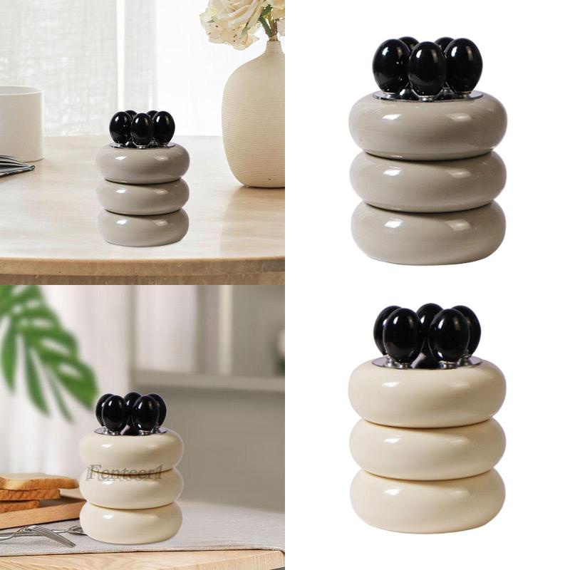 Nĩa Ăn Trái Cây Kèm Hũ Đựng Cho Ứng Dụng Nhà Bếp Fenteer1