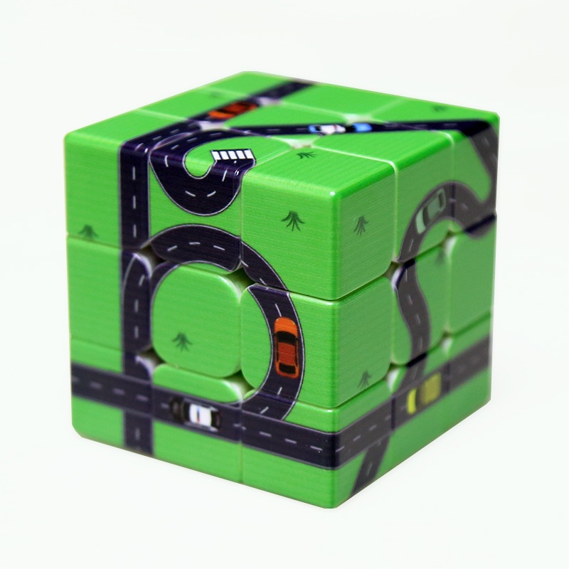 Đồ Chơi Khối Rubik 3x3 Thiết Kế Đường Ray Màu Xanh Lá Cây Giáo Dục Cho Trẻ Em