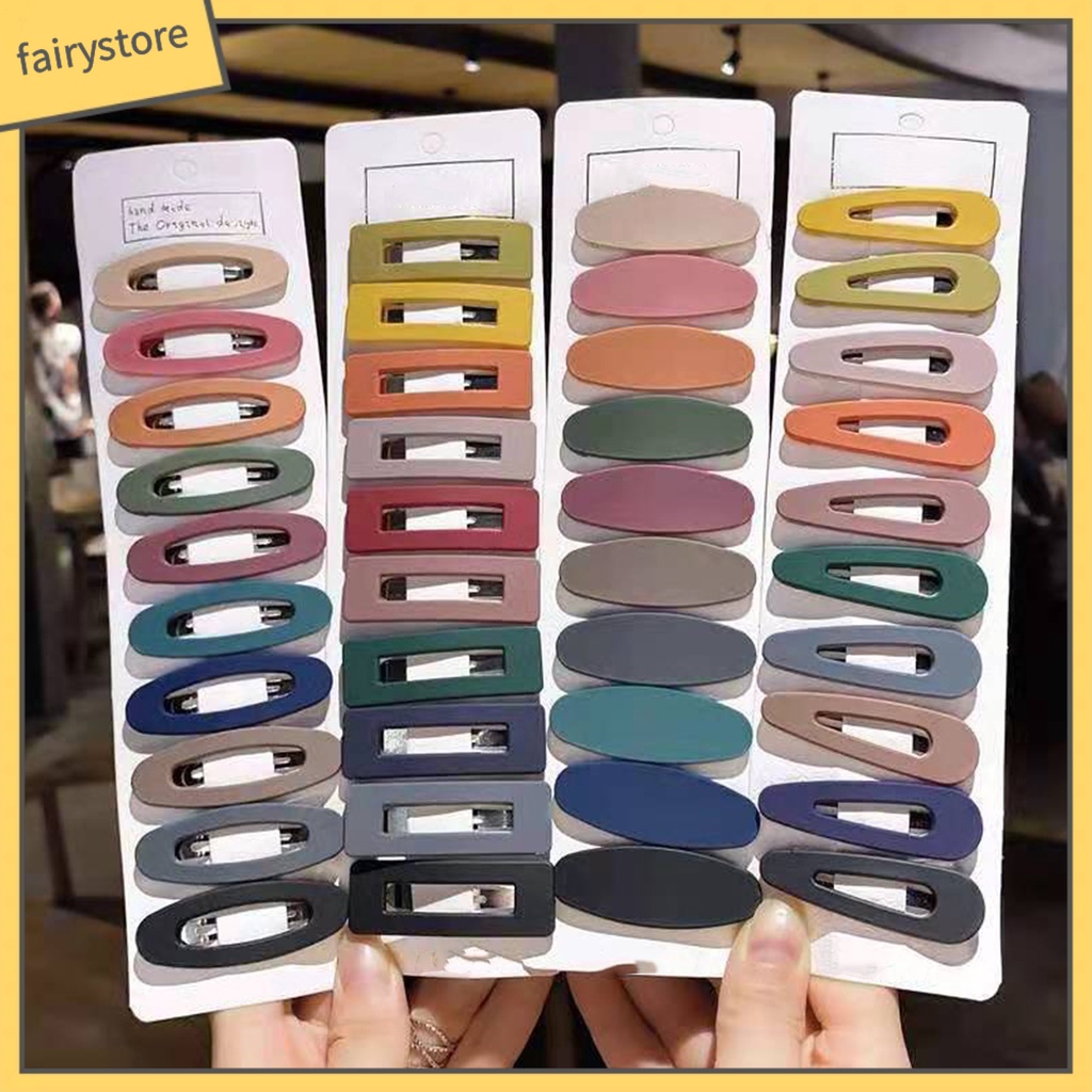 Bộ 10 Kẹp Tóc Chống Trượt Trọng Lượng Nhẹ Màu Sắc Thời Trang Dành Cho Nữ