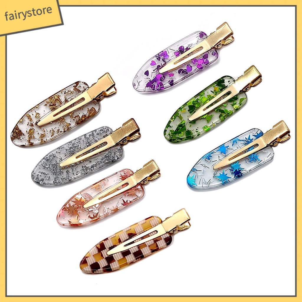 1 Cặp Kẹp Tóc Hình Chiếc Lá Bằng Kim Loại Gọn Nhẹ Không Lông Xù