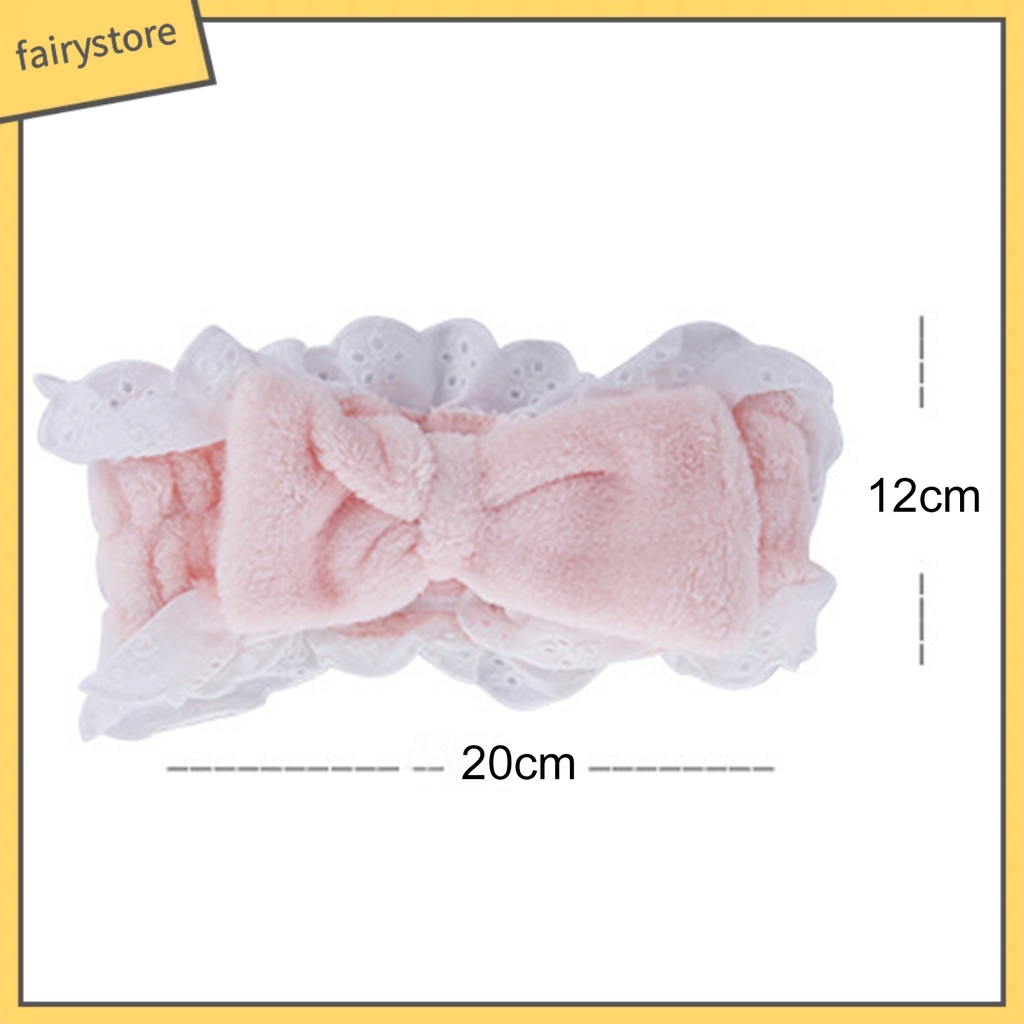 [FRO] Băng Đô Thắt Nơ Bằng Lông Cừu San Hô Dày Co Giãn Mềm Mại Chống Dầu Trang Trí Dành Cho Nữ