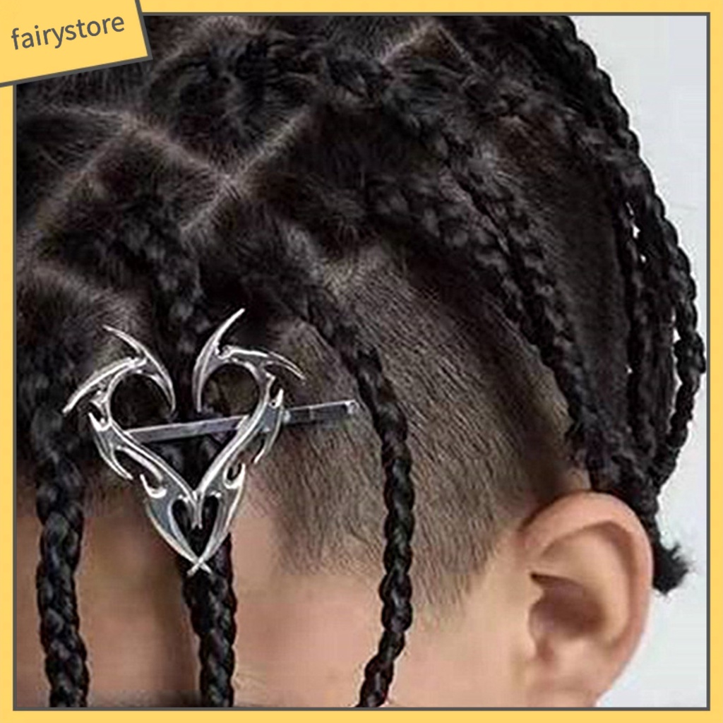 [FRO] Kẹp Tóc Dạng Phi Tiêu Hình Học Trái Tim Màu Bạc Phong Cách Hip Hop Cá Tính Tinh Tế Tốt Cho Cuộc Sống Hàng Ngày