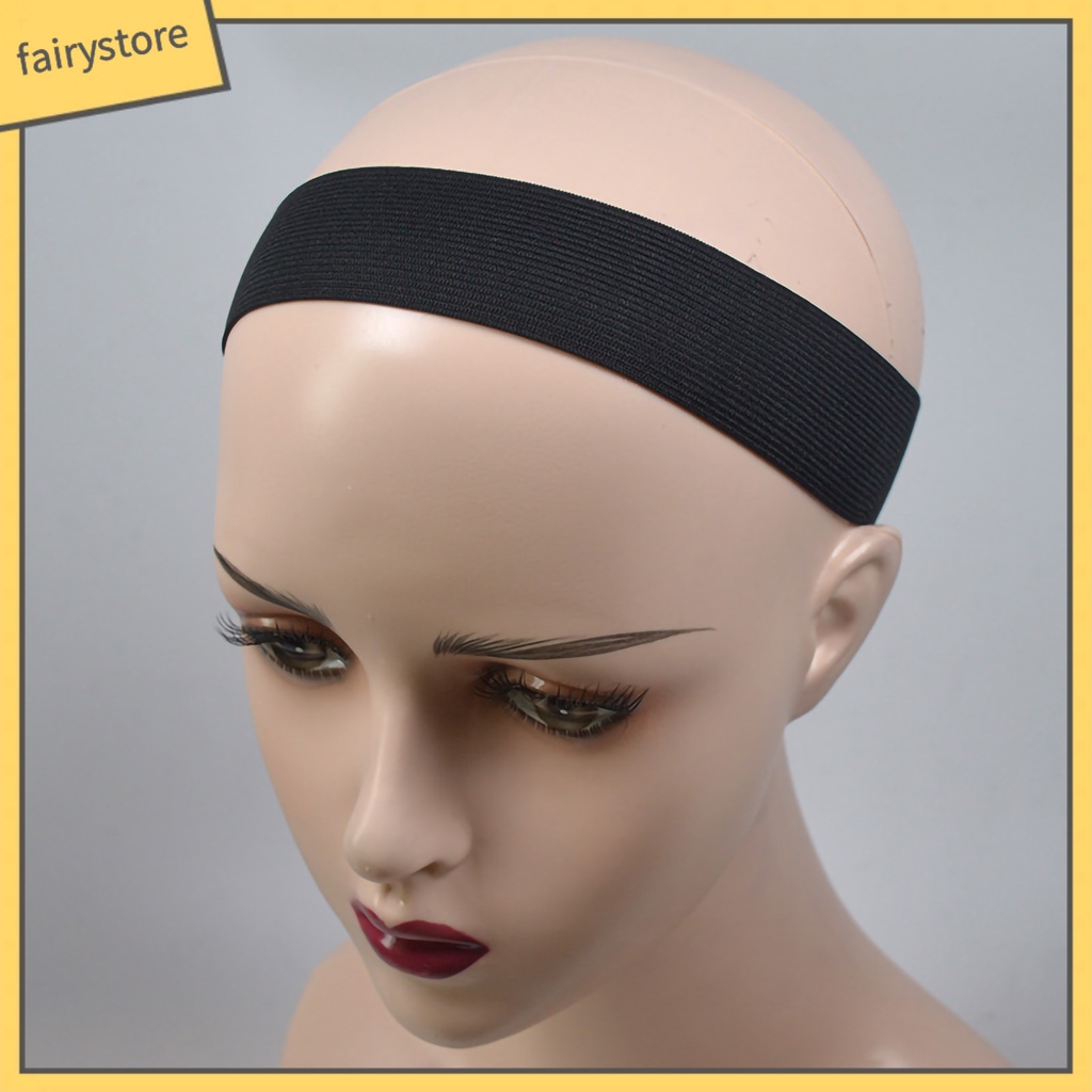 Băng Đô Cố Định Tóc Giả Màu Đen Chống Trượt Độ Co Giãn Cao