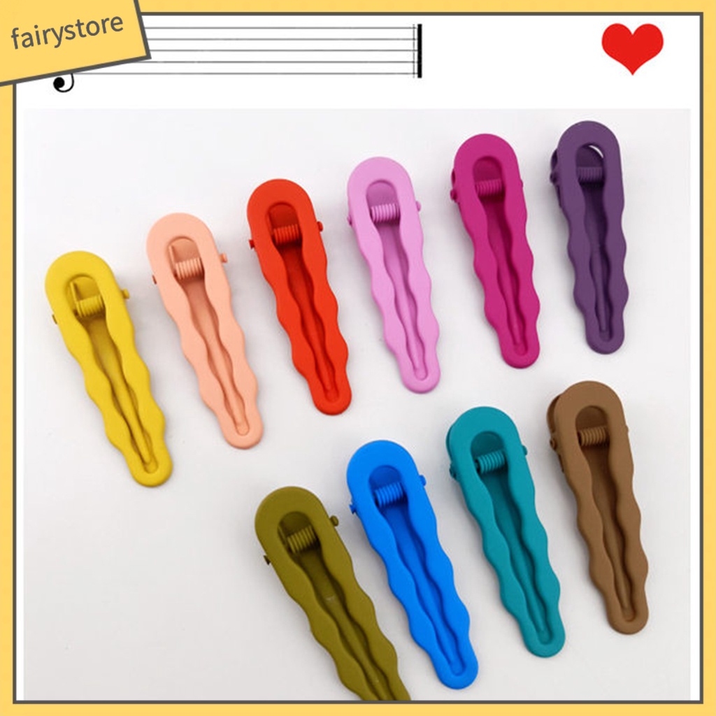 Set 2 Kẹp Tóc Màu Trơn Co Giãn Chống Trượt Trọng Lượng Nhẹ Dành Cho Nữ