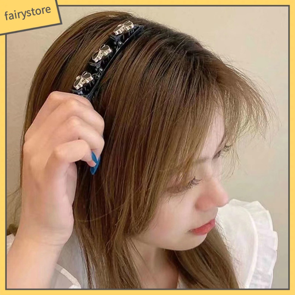 Set 1 / 6 Kẹp Tóc Hình Bướm Đính Ngọc Trai Giả Chống Trượt Trang Trí Tóc