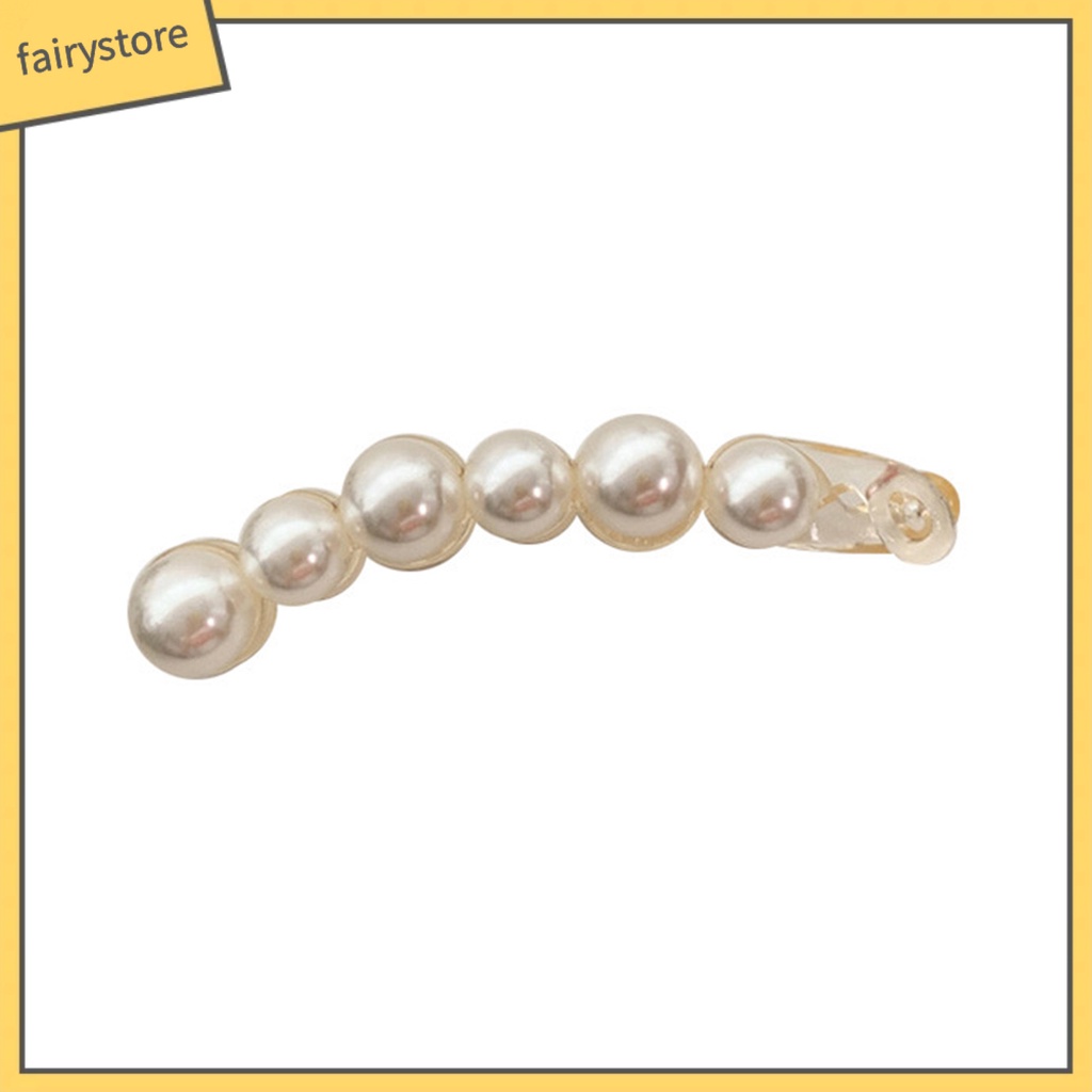 Kẹp Tóc Đuôi Ngựa Chống Trượt Đính Ngọc Trai Giả Xinh Xắn