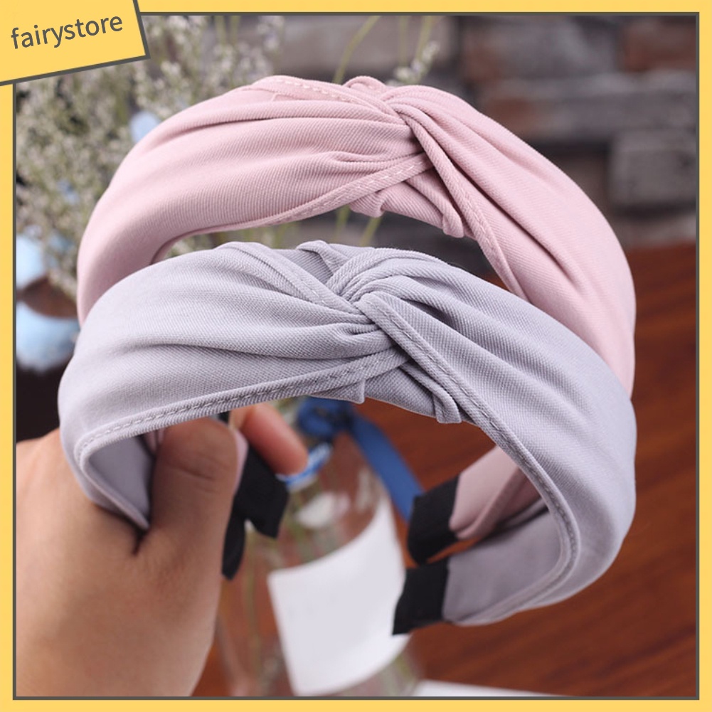 Băng Đô Cài Tóc Bản Rộng Màu Sắc Ngọt Ngào Cho Nữ