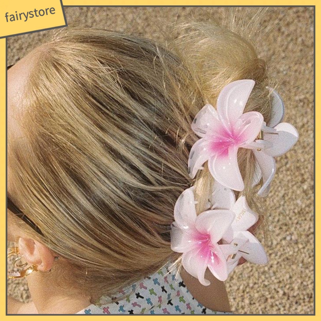 Kẹp Tóc Hình Hoa Màu Gradient Chống Trượt Thời Trang Cho Nữ