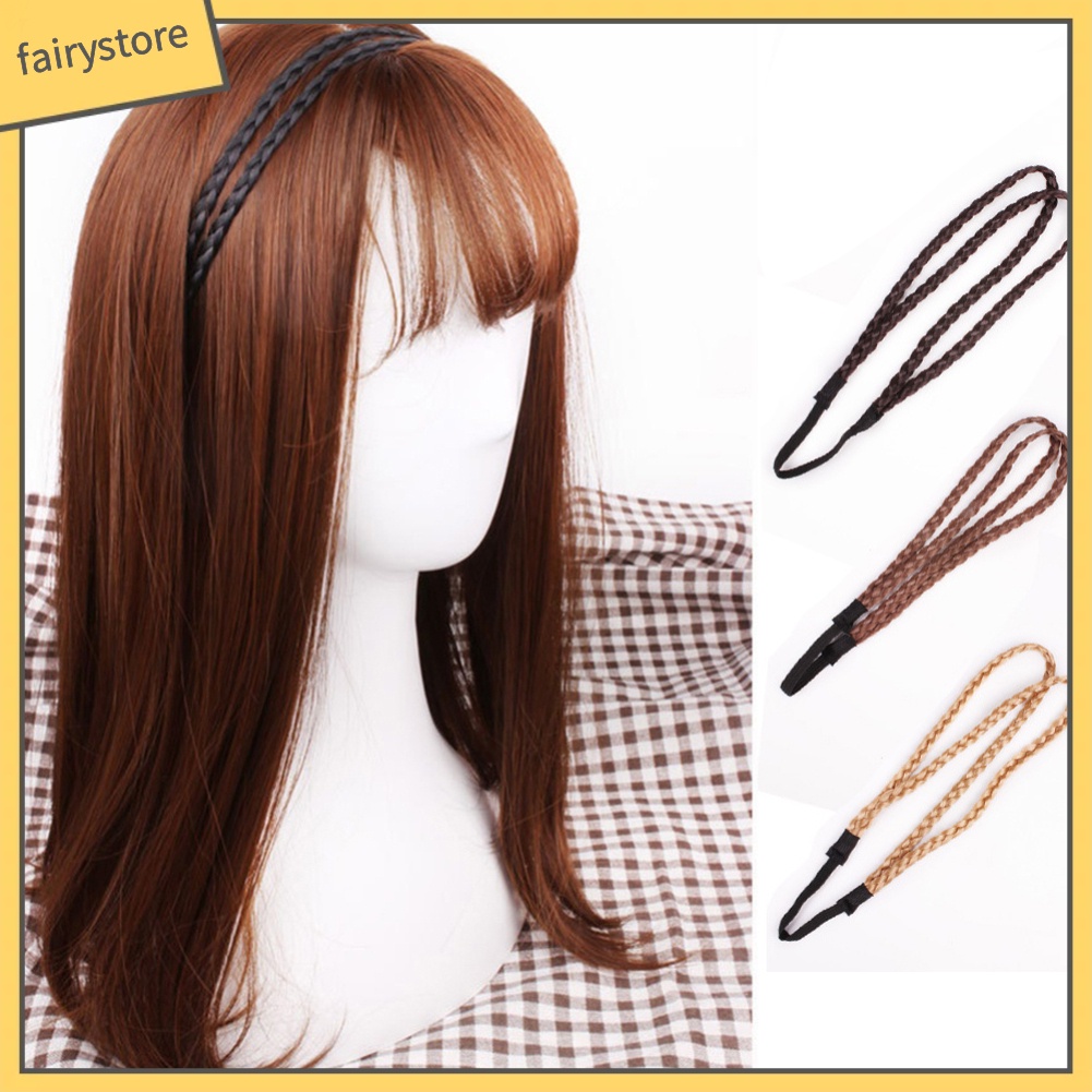 Băng Đô Bện Dây Co Giãn 2 Lớp Thời Trang Cho Nữ