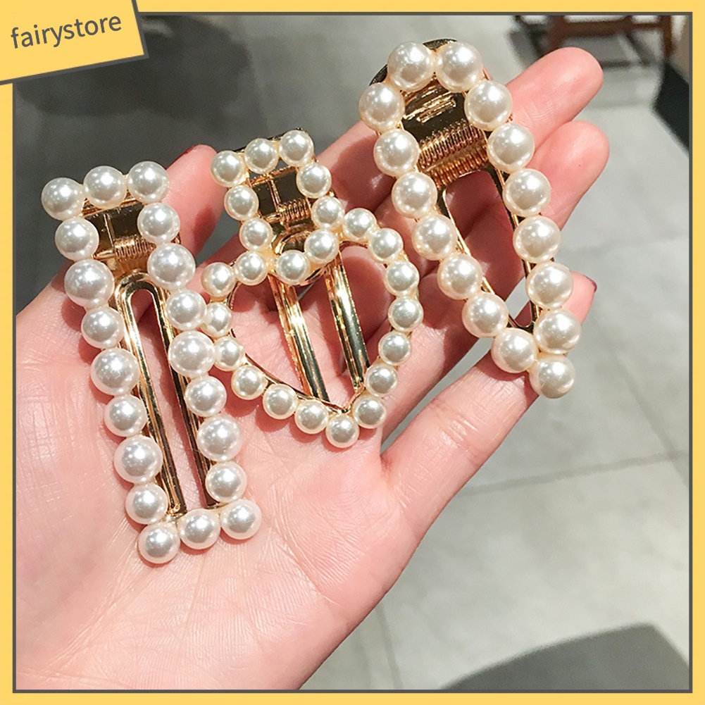 Kẹp Tóc Đính Ngọc Trai Giả Toàn Diện Thanh Lịch Cho Nữ