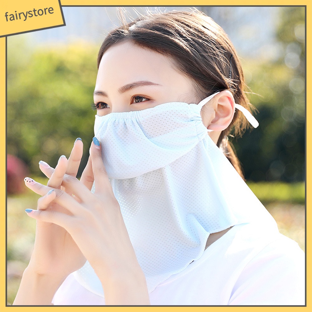 Khẩu Trang Che Mặt Chống Tia UV Thoáng Khí Dành Cho Nữ