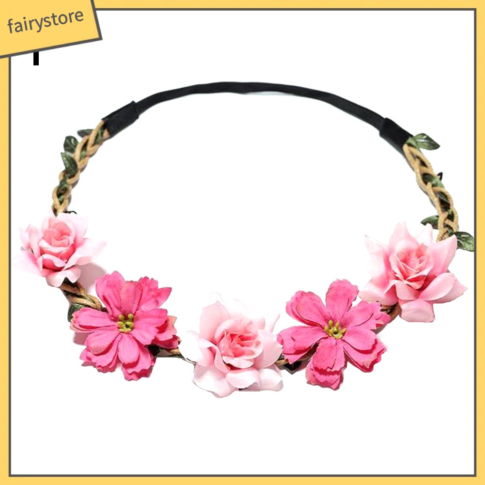 Vòng Hoa Nhân Tạo Đội Đầu Thời Trang Cho Cô Dâu