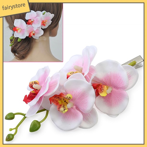 Kẹp Tóc Hoa Phaenopsis Giả Thời Trang Cho Cô Dâu