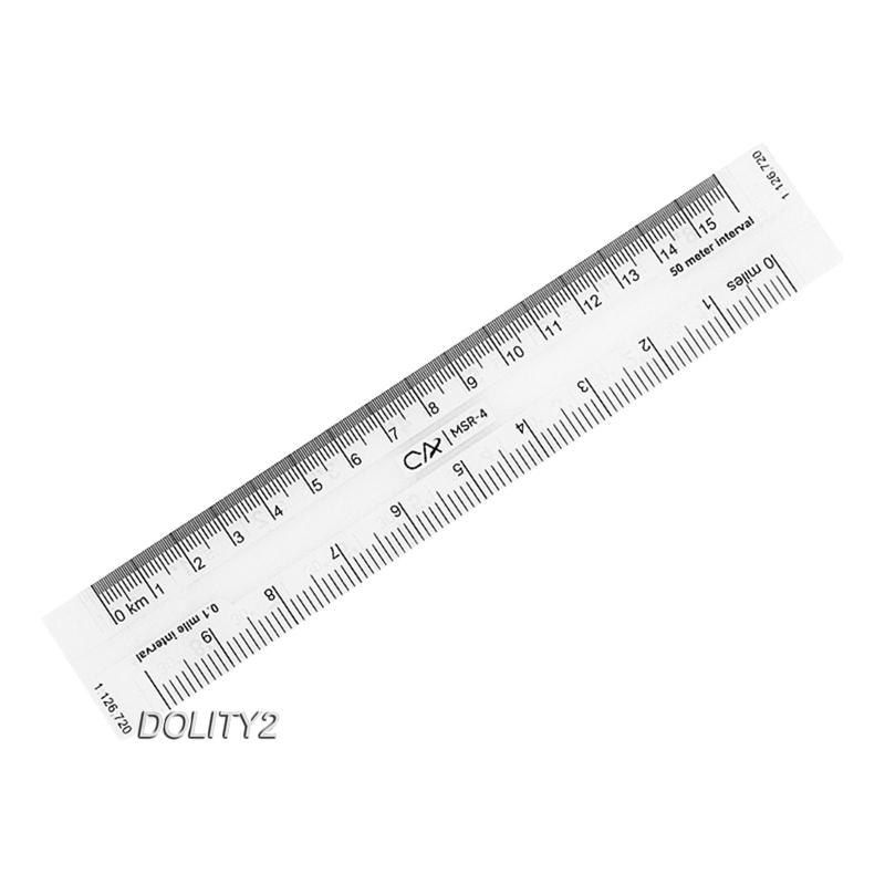 [Dolity2] Thước Đo Acrylic Trong Suốt Cho Poltting Utm, Usng, Coordinates Land Directions