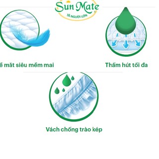 (HCM-MẪU MỚI) TÃ DÁN NGƯỜI GIÀ SUNMATE SIZE M/L10 (L10) MIẾNG