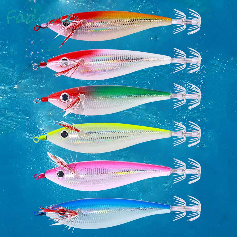 Mồi Câu Cá Giả Hình Bạch Tuộc Dạ Quang 10cm 10g