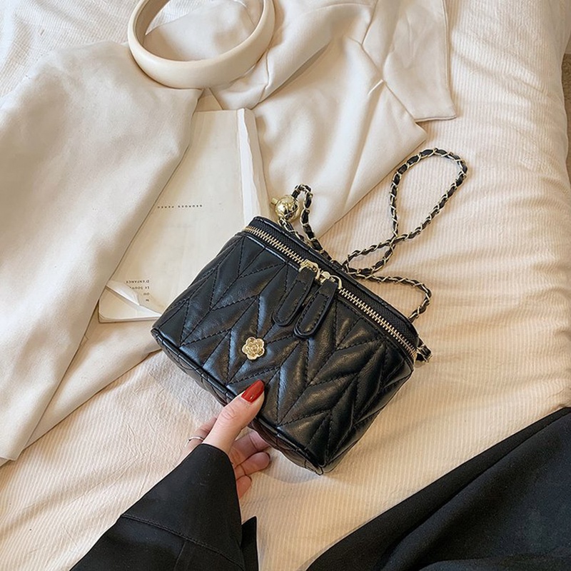 Túi Đeo Chéo Hình Vuông Cỡ Nhỏ Thêu Họa Tiết Thời Trang Cho Nữ