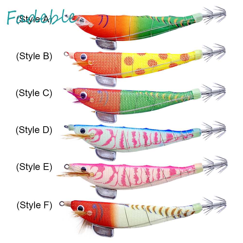 Mồi Câu Cá Giả Hình Tôm Bằng Gỗ Phát Quang Kích Thước 100mm 12g