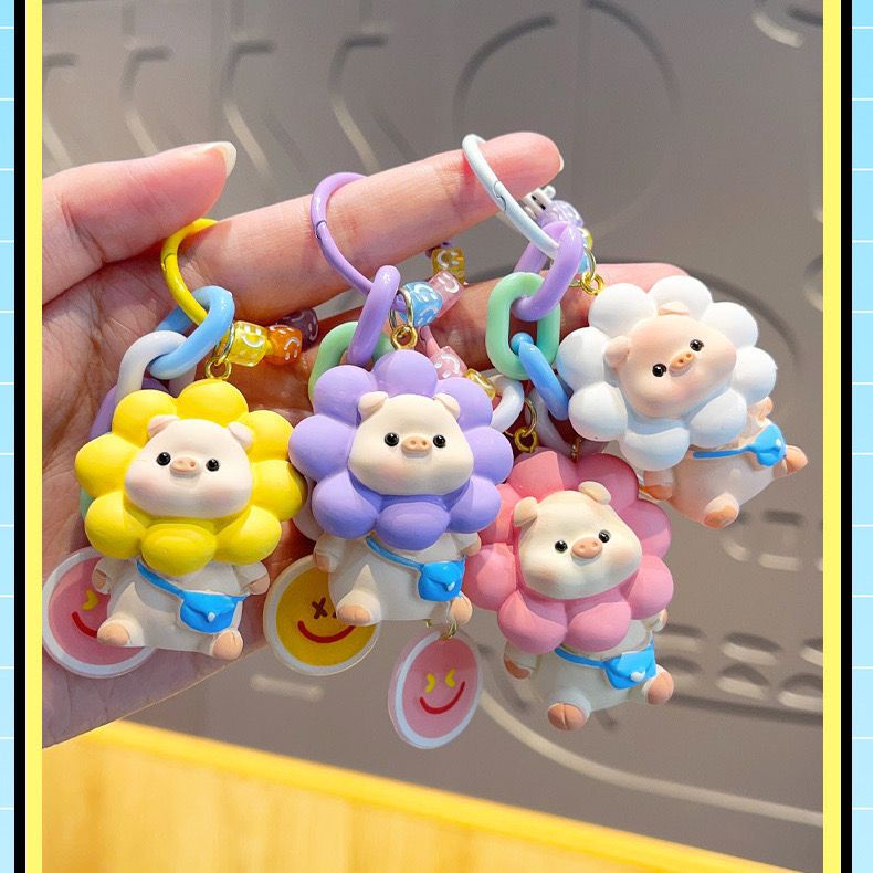 Móc Khóa Hình Hoa Hướng Dương Hoạt Hình Dễ Thương