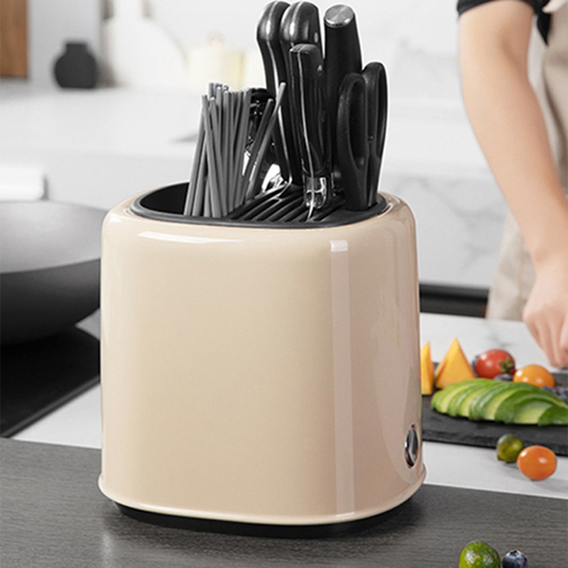 1 Giá Đỡ Dụng Cụ Ăn Uống Bằng ABS Màu Xanh Lá