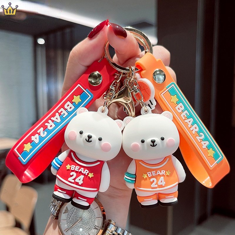 Mới Móc Khóa Hình Gấu Đeo Kính Dễ Thương JP5