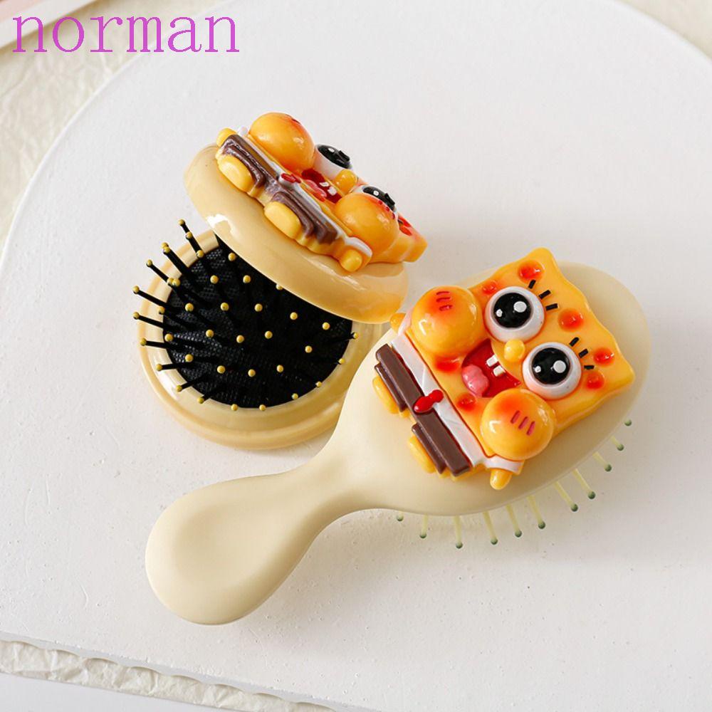 Norman Lược Chải Tóc Mát Xa Da Đầu Có Túi Khí Họa Tiết Hoạt Hình Spongebob Dễ Thương