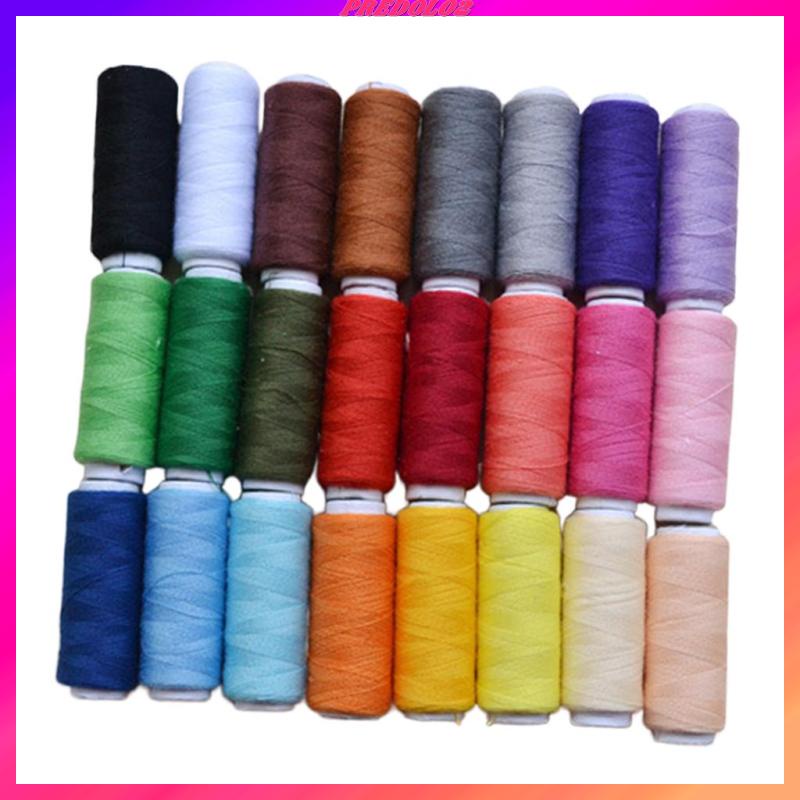[Predolo2] 1 Gói / 24 Cuộn Chỉ May Polyester Cho Máy May Tay 200Yard
