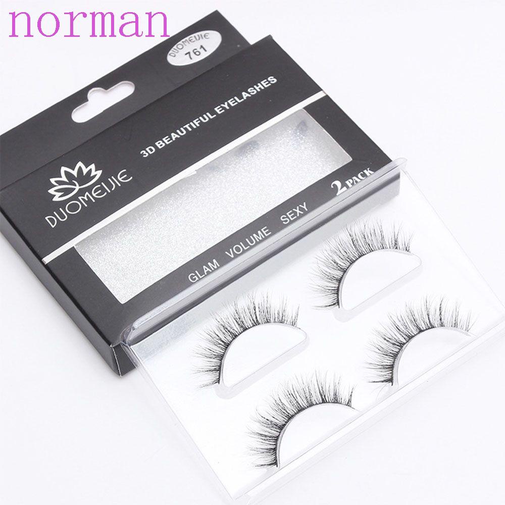 Bộ 2 Cặp Lông Mi Giả NORMAN 3D Dài Tự Nhiên