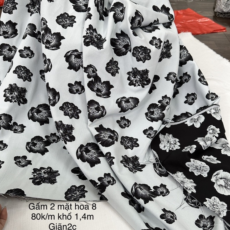 Gấm hoa, tafta hoa xuất dư- may đầm xòe, set chân váy, áo + corset họa tiết vintage